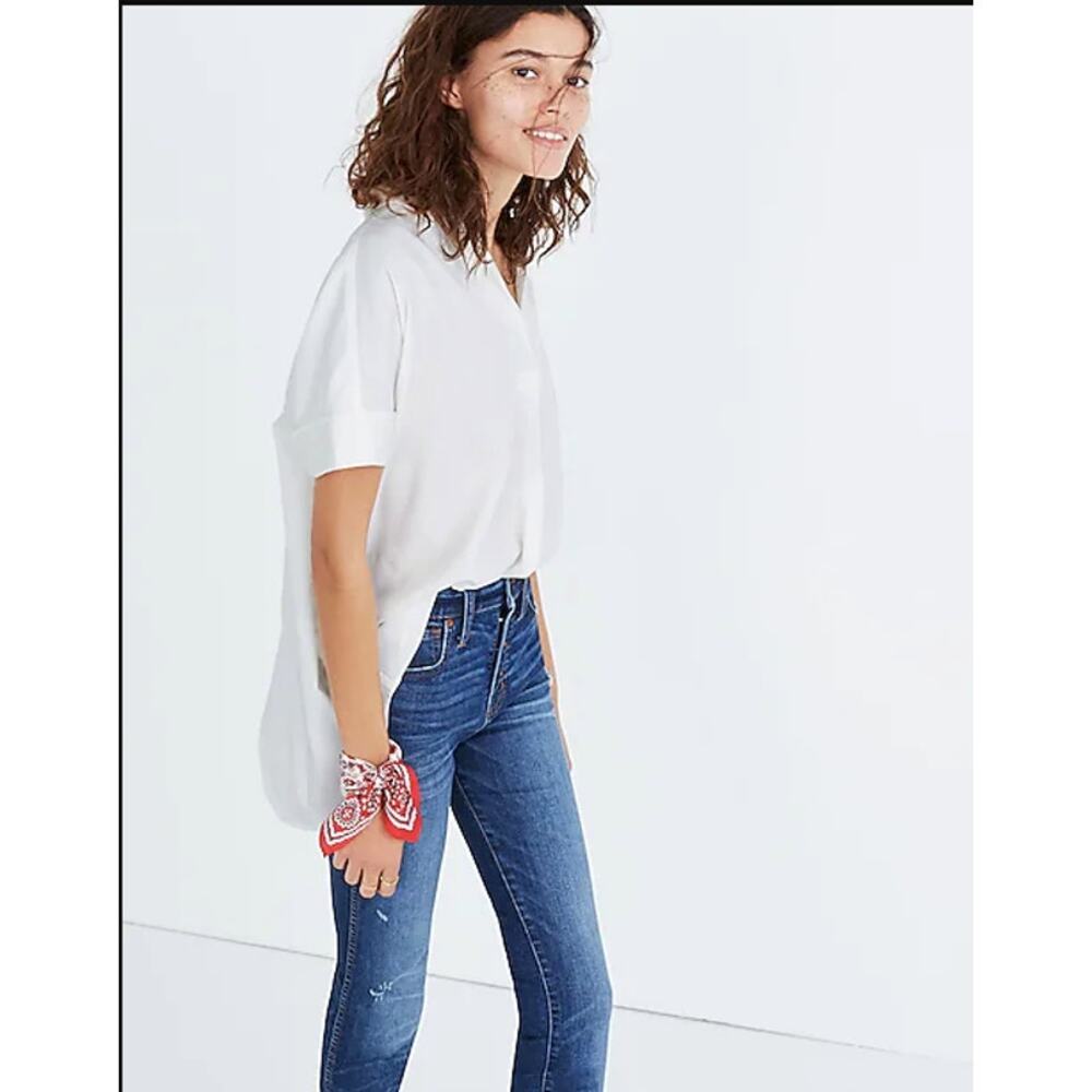 MADEWELL Courier Button-Back Shirt White S - Picture 2 of 9